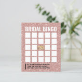 バラ金ゴールドグリッターブライダルシャワービンゴゲームカード (スタンド正面)