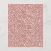 バラ金ゴールドグリッターブライダルシャワービンゴゲームカード (裏面)