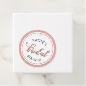 バラ金ゴールドグリッターブライダルシャワーラウンドサンキューユー フェイバータグ (インサイチュ)