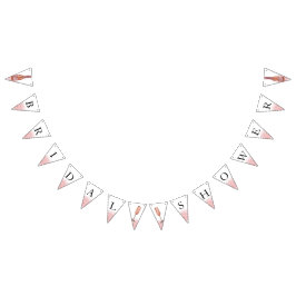 バラ金ゴールドグリッターブライダルシャワー バンティングフラッグ