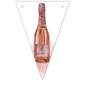 バラ金ゴールドグリッターブライダルシャワー バンティングフラッグ (第1の旗)