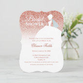 バラ金ゴールドグリッターブライダルシャワー 招待状 (スタンド正面)