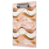 バラ金ゴールドグリッターブラシデザイン クリップボード (左)