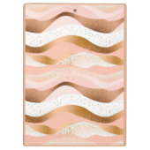 バラ金ゴールドグリッターブラシデザイン クリップボード (裏面)