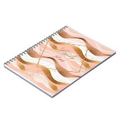 バラ金ゴールドグリッターブラシデザイン ノートブック (左側)