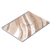 バラ金ゴールドグリッターブラシデザイン ノートブック (左側)