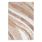 バラ金ゴールドグリッターブラシデザイン ミニクリップボード (裏面)