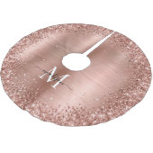 バラ金ゴールドグリッターブラシ仕上げ金属モノグラムスクリプト ブラッシュドポリエステルツリースカート (アングル)