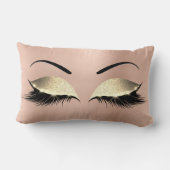 バラ金ゴールドグリッターブラックグラムメイクアップラッシュ ランバークッション (裏面)