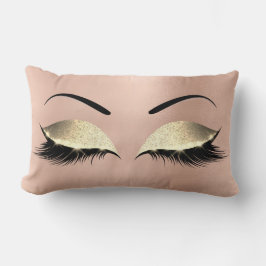 バラ金ゴールドグリッターブラックグラムメイクアップラッシュ ランバークッション