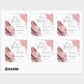 バラ金ゴールドグリッターブラックスクリプトラグジュアリー結婚ズ スクエアシール (シート)