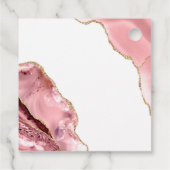 バラ金ゴールドグリッターブラックスクリプトラグジュアリー結婚ズ フェイバータグ (裏面)