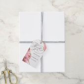 バラ金ゴールドグリッターブラックスクリプ結婚トの感謝 ギフトタグ (より糸付き)