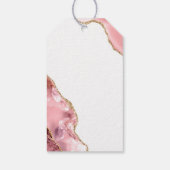 バラ金ゴールドグリッターブラックスクリプ結婚トの感謝 ギフトタグ (裏面)