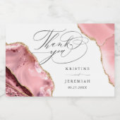 バラ金ゴールドグリッターブラックスクリプ結婚トの感謝 スパークリングワインラベル (シングルラベル)