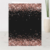 バラ金ゴールドグリッターブラックハッピーバースデービッグ カード (裏面)