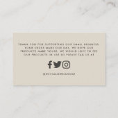 バラ金ゴールドグリッターブラックピモダンッ感謝していククyou QR 名刺 (裏面)