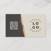 バラ金ゴールドグリッターブラックピンクモダン感謝していクユー 名刺 (正面)