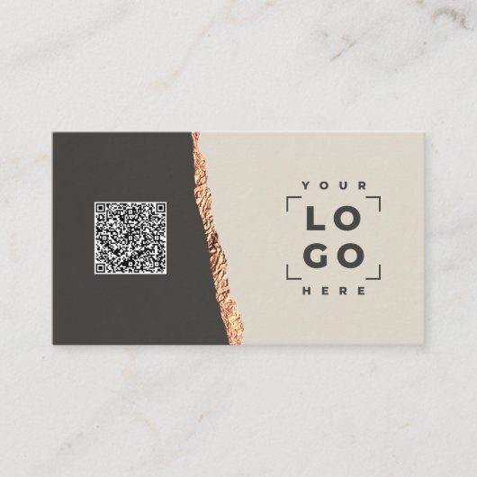 バラ金ゴールドグリッターブラックピンクモダン感謝していクユー 名刺 (正面)