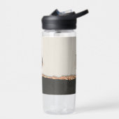 バラ金ゴールドグリッターブラックピンクモノグラモダンム ウォーターボトル (左面)