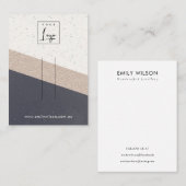 バラ金ゴールドグリッターブラックヘアクリップ表示ロゴ 名刺 (正面/裏面)