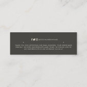 バラ金ゴールドグリッターブラックモダンアエレガントリング スキニー名刺 (裏面)