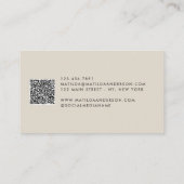 バラ金ゴールドグリッターブラックモダンスクウェア 名刺 (裏面)