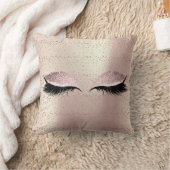 バラ金ゴールドグリッターブラック赤面メイクアップラッシュ クッション (ブランケット)