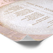 バラ金ゴールドグリッターブラッシュドメタルスタイリスト価格表 ポスター (角)