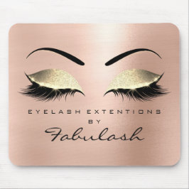 バラ金ゴールドグリッターブランディング美しいグラムラッシュ マウスパッド