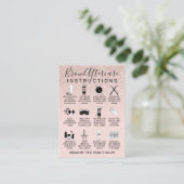 バラ金ゴールドグリッターブローズアフターケアアイコン 名刺 (スタンド正面)