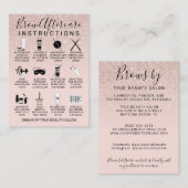 バラ金ゴールドグリッターブローズアフターケアアイコン 名刺 (正面/裏面)