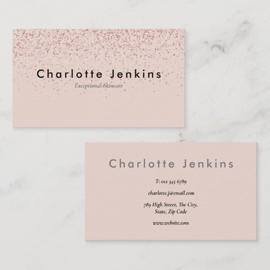 バラ金ゴールドグリッタープロフェッショナル名刺 名刺 (正面/裏面)