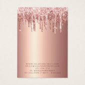 バラ金ゴールドグリッターヘアクリップジュエリー表示カード (裏面)