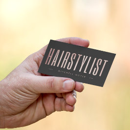 バラ金ゴールドグリッターヘアサロンヘアスタイリスト 名刺