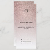 バラ金ゴールドグリッターヘアサロンメイクアップアーティストサービス メニュー (正面/裏面)