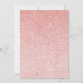 バラ金ゴールドグリッターベビーシャワー招待状 招待状 (裏面)