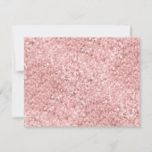 バラ金ゴールドグリッターベビー仮想シャワー感謝していユー サンキューカード (裏面)