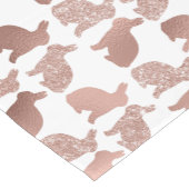 バラ金ゴールドグリッターホイルラビットバニーイースター春 ショートテーブルランナー (コーナー)