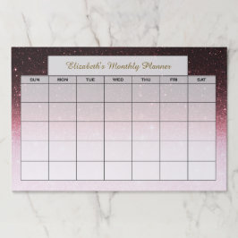 バラ金ゴールドグリッターホムブレカスタムープランナー ペーパーパッド