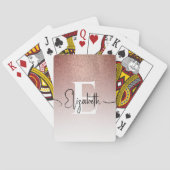 バラ金ゴールドグリッターホワイトモノグラムブラックスクリプト名 トランプ (裏面)