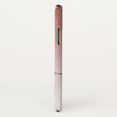 バラ金ゴールドグリッターホワイトモノグラムブラックスクリプト名 Case-Mate iPhoneケース (裏面/右)