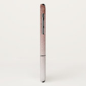 バラ金ゴールドグリッターホワイトモノグラムブラックスクリプト名 Case-Mate iPhoneケース (裏面/左)