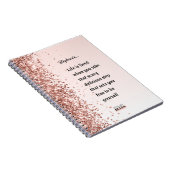 バラ金ゴールドグリッターボスレディやる気を起こさせる引用文 ノートブック (右側)