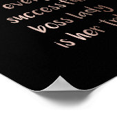 バラ金ゴールドグリッターボスレディやる気を起こさせる引用文 ポスター (角)