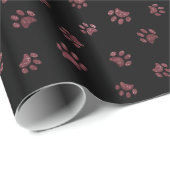 バラ金ゴールドグリッターポープリントパターン ラッピングペーパー (ロールコーナー)