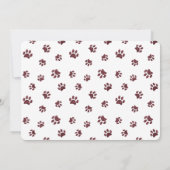 バラ金ゴールドグリッターポープリントペット誕生日写真 招待状 (裏面)