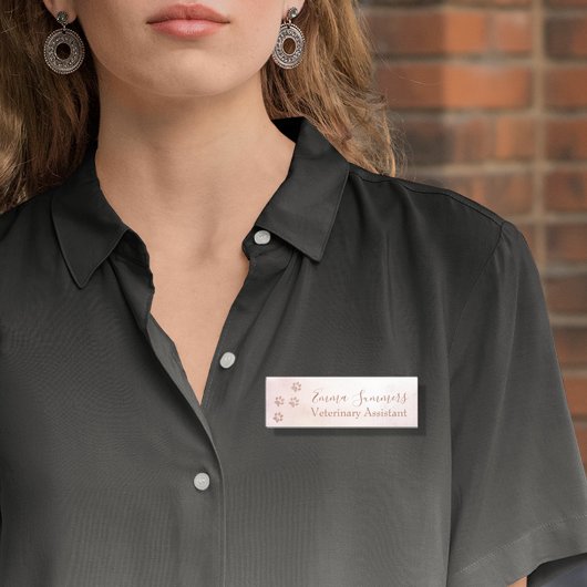 バラ金ゴールドグリッターポー獣医事業 名札