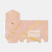 バラ金ゴールドグリッターマーブルゲートブライダルシャワー フェイバーボックス (折り畳みなし)