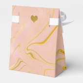 バラ金ゴールドグリッターマーブルゲートブライダルシャワー フェイバーボックス (裏面サイド)